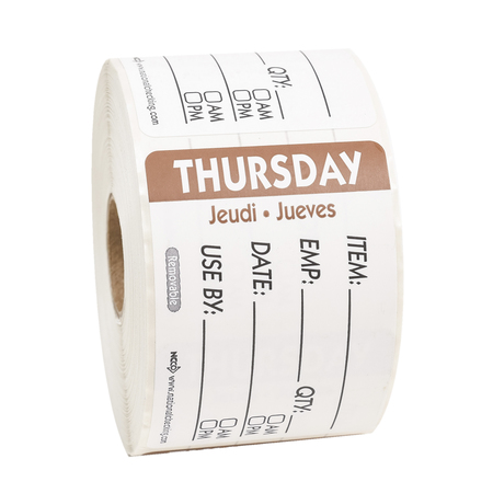 National Checking 2X3 Trilingual Item-Date-Use By Thursday Brown, PK500 RIDU2304R